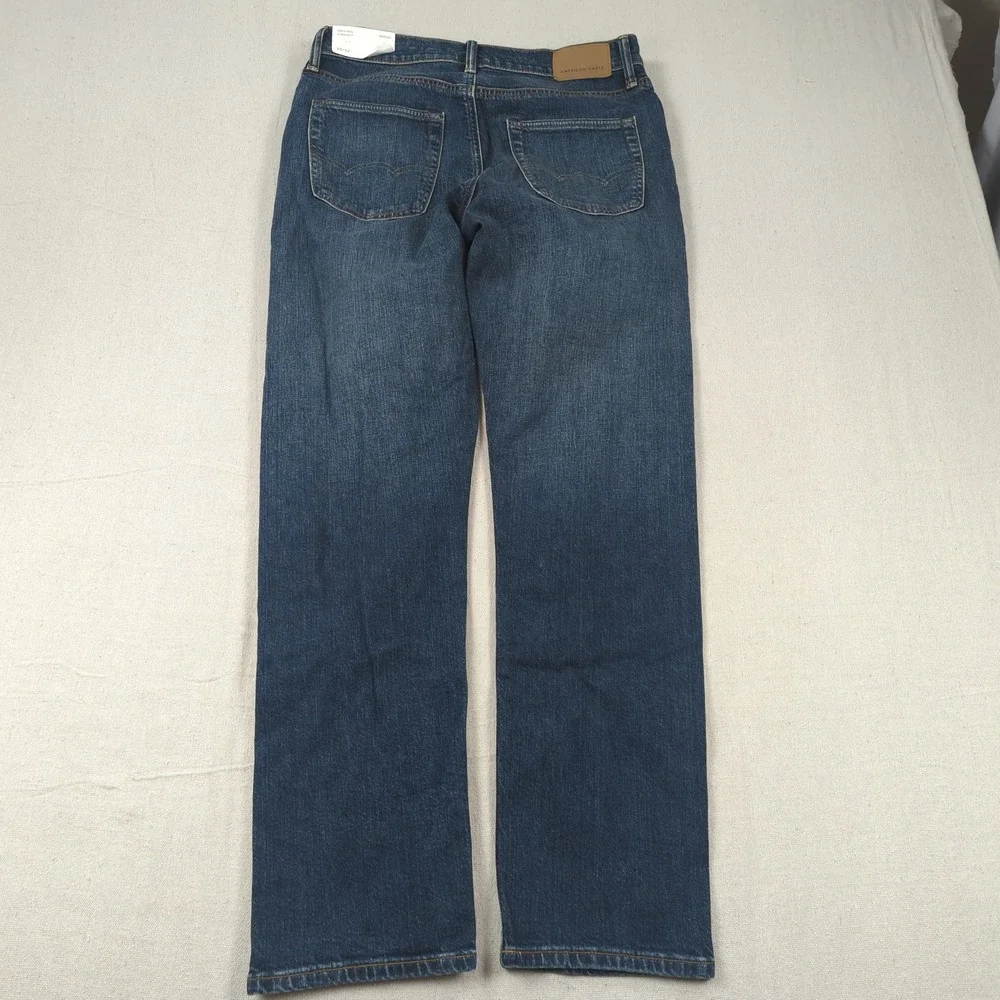 American Eagle Jeans Mens 30x32 Blue Original Straight Distressed New
